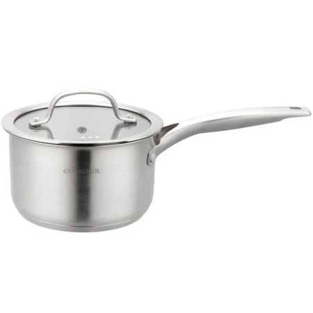 Ковш 1,6л нерж.сталь NORD (d16см, h9,5см, стекл.крышка) GR01-D-K (4)