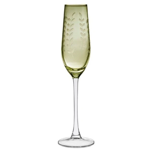 Бокалы для шампанского набор 2шт 180мл стекло Flora (12)