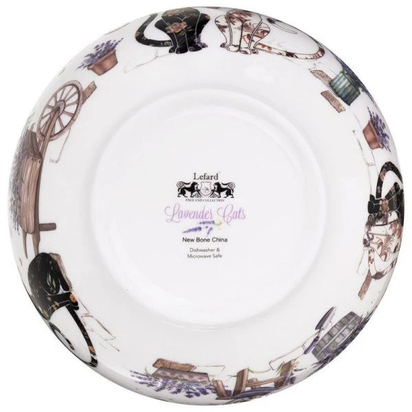 Салатник 730мл 15*7см фарфор ЛАВАНДОВЫЕ КОТЫ (36)