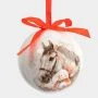 Игрушка новогодняя Шар 7см пенопласт Конь и снеговик New year ANLAF-XSR0938