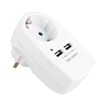 Адаптер сетевой СТАРТ С/А SA 1-ZD-2USB белый, серия CLASSIC (10/60)