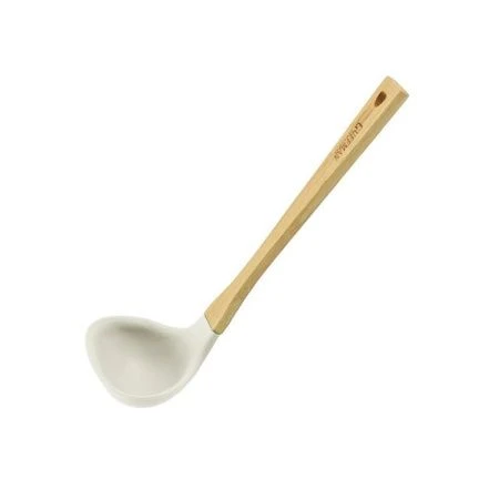 Половник 28*9*6см бамбук/силикон белый M04-165-W (6)