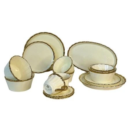 Столовый набор 39пр керамика KAITLUN слоновая кость