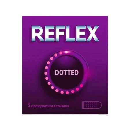 Презервативы латекс Reflex Dotted в смазке №3 (12)