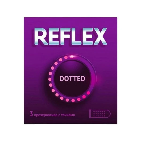 Презервативы латекс Reflex Dotted в смазке №3 (12)