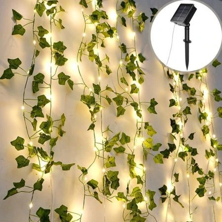 Гирлянда садовая на солнечной батарее пластик 6м 50 ламп Лиана FN-904 (100)