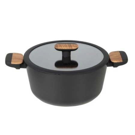 Кастрюля 4,9л h11,5см алюминий АП MON стекл.крышка с силикон.ободком 24см индукция (6)