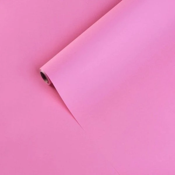 Пленка в рулоне матовая полипропилен 55мкр 58см*10м Самая нужная розовая (30)