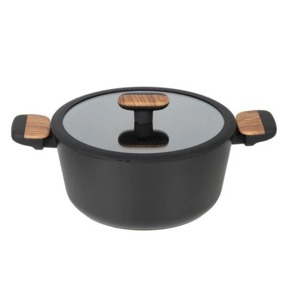 Кастрюля 4,9л h11,5см алюминий АП MON стекл.крышка с силикон.ободком 24см индукция (6)