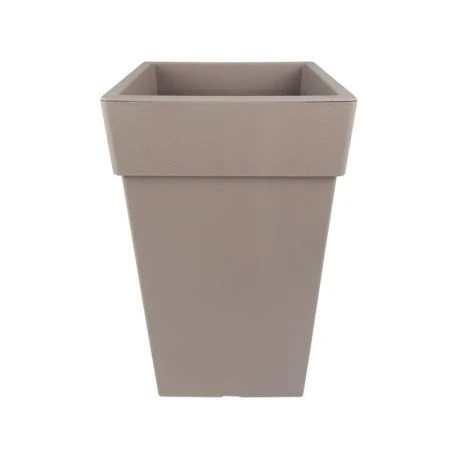 Кашпо 4,5л 200*200мм пластик ТУБУС французcкий серый (3)
