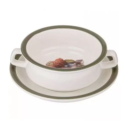 Бульонница с блюдцем 250мл 15*6см фарфор Family House (16)