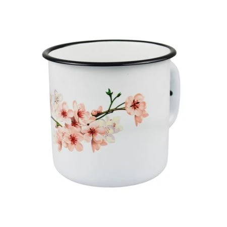 Кружка 1л эмаль САКУРА белая с рис. 01-0107/4 (18) Кружка 1л эмаль САКУРА белая с рис. 01-0107/4 (18)