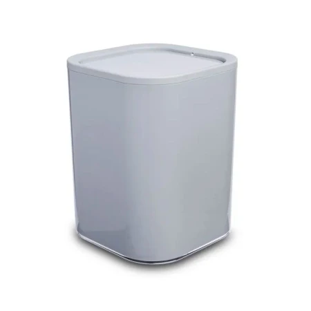 Контейнер для мусора 19,5*19,5*25,5см пластик KLAR серый с крышкой D-20614
