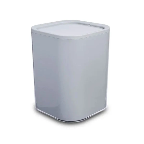 Контейнер для мусора 19,5*19,5*25,5см пластик KLAR серый с крышкой D-20614