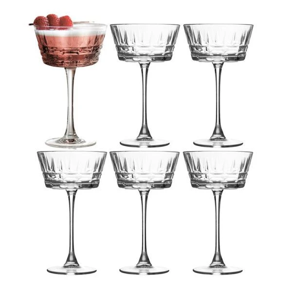 Бокалы для коктейля набор 6шт 200мл стекло ЧИКАГО (2) Бокалы для коктейля набор 6шт 200мл стекло ЧИКАГО (2)