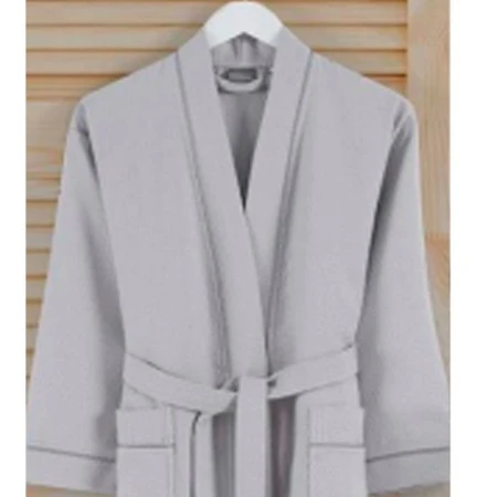 Халат-кимоно вафельное пике 100% хлопок DAMA XXL серый