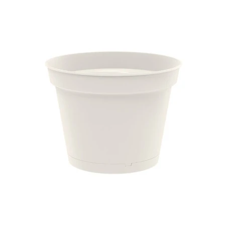 Горшок для цветов 700мл 120мм пластик Mint с поддоном светло-бежевый (42) 221611825/01