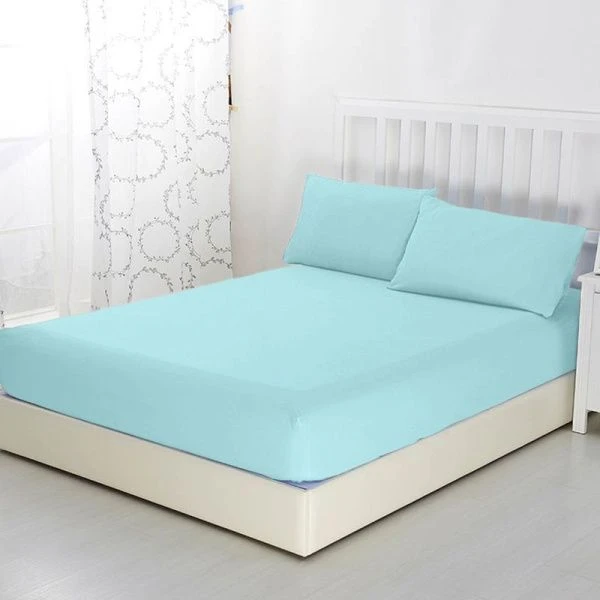 Простыня на резинке 120*200*20 трикотаж Бирюза