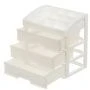 Органайзер для косметики 3 ящика 258*178*267мм пластик белый/перламутр (4)