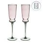 Бокалы для шампанского набор 2шт. 210м стекло Twist & Shine зеленый (15)