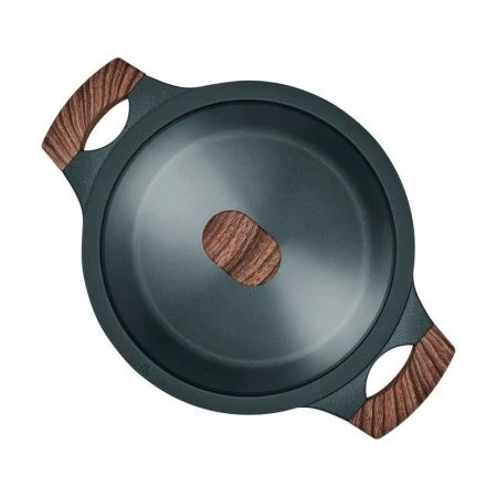 Кастрюля 4,2л h11,4см алюминий АП со стекл.крышкой с силикон.ободком 24см индукция RAN (6)