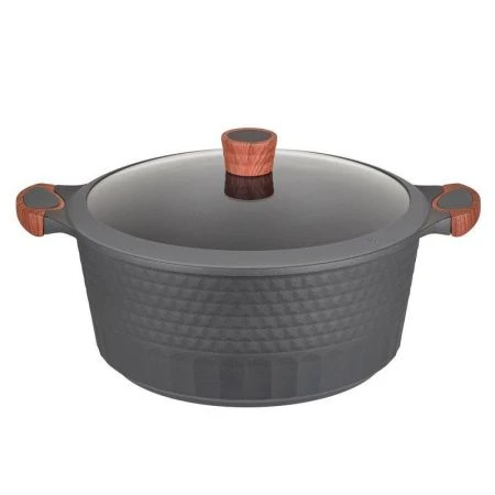 Кастрюля 9,7л алюминий АП CAPELLA со стекл.крышкой 32см индукция (6)