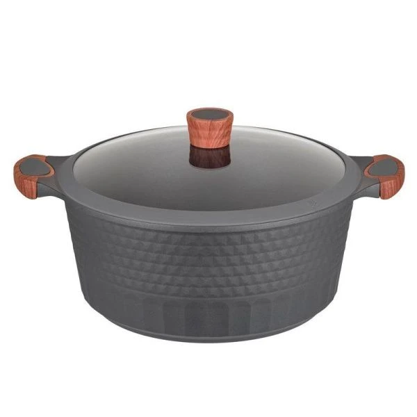 Кастрюля 9,7л алюминий АП CAPELLA со стекл.крышкой 32см индукция (6)