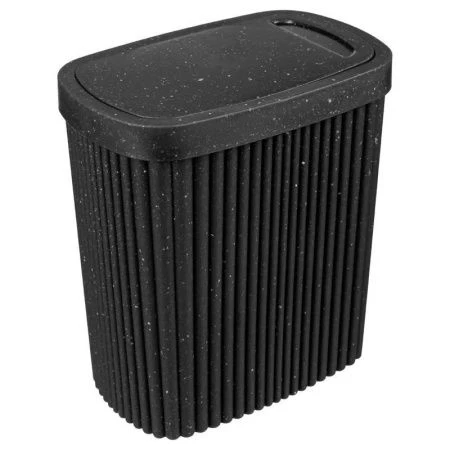 Контейнер для мусора 5,9л 225*140*253мм пластик VELVET черный гранит с подвижной крышкой (6)