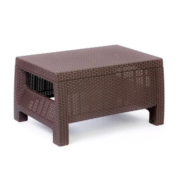 Стол пластик Ротанг-плюс 76,5*57*42см венге (1) ВЫВОД