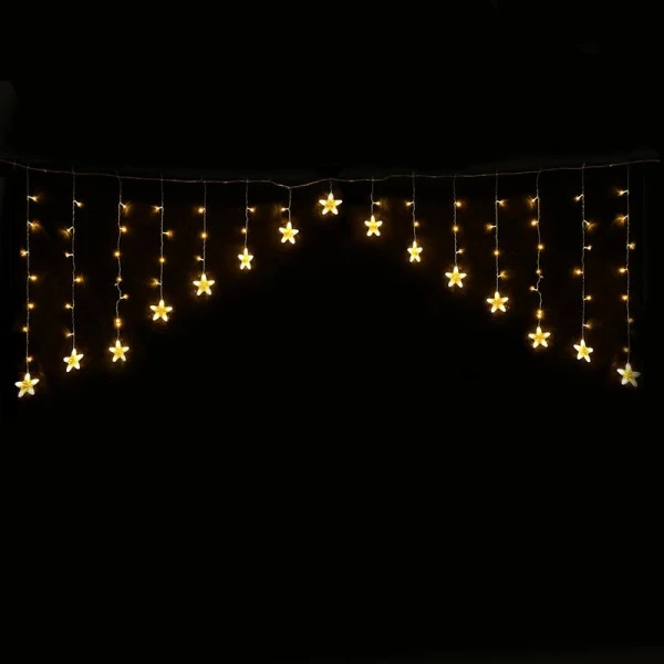 Гирлянда эл. Бахрома Звездная ночь 3*0,85м 102LED теплый белый 8 режимов шнур 1м цв.уп JC-15326 (50