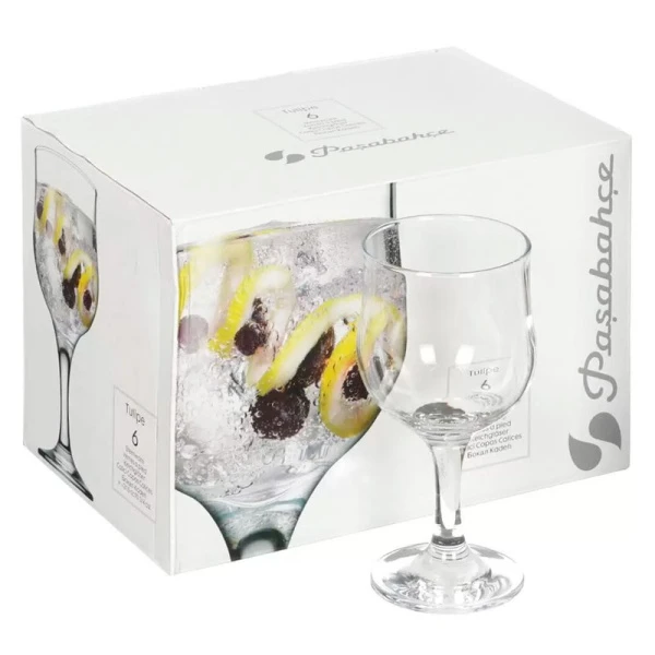 Бокалы для воды набор 6шт 315мл стекло ТЮЛИП (8)