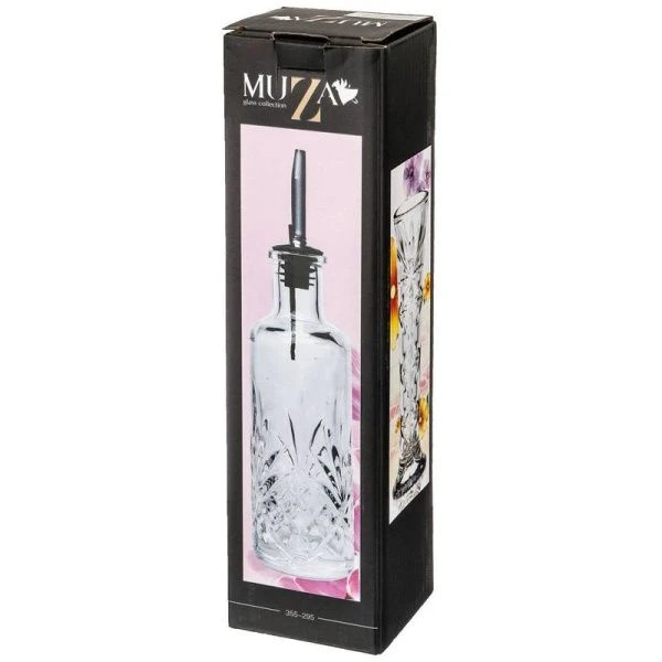 Бутылка для масла/уксуса 220мл 6*6см высота 17см стекло Muza (24) ВЫВОД