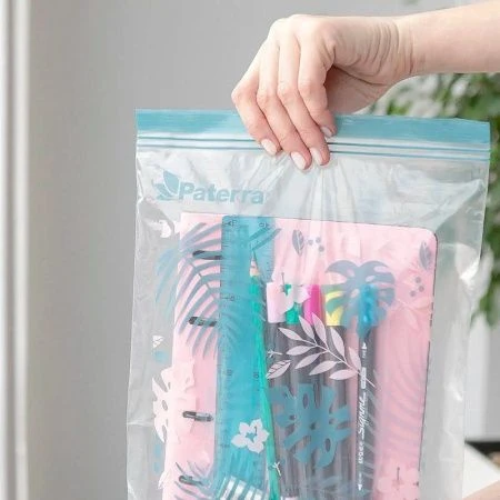 Пакеты универсальные с двойным замком 50 шт в уп. 20,5*20,5см 24*26,5 см  "Монстера". PATERRA