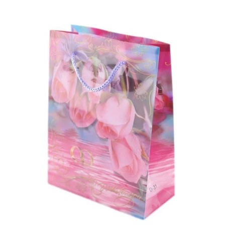 Пакет пластик 16*12*5,5см Розы свадьба  JC-1943/D-01 (1800)