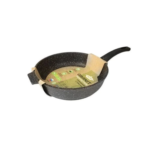 Сковорода 26см алюминий АП Granit Perfection chocolate с несъемной ручкой (10)