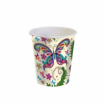 Стакан бумажный 250мл (набор 6шт.) БАБОЧКИ (120)