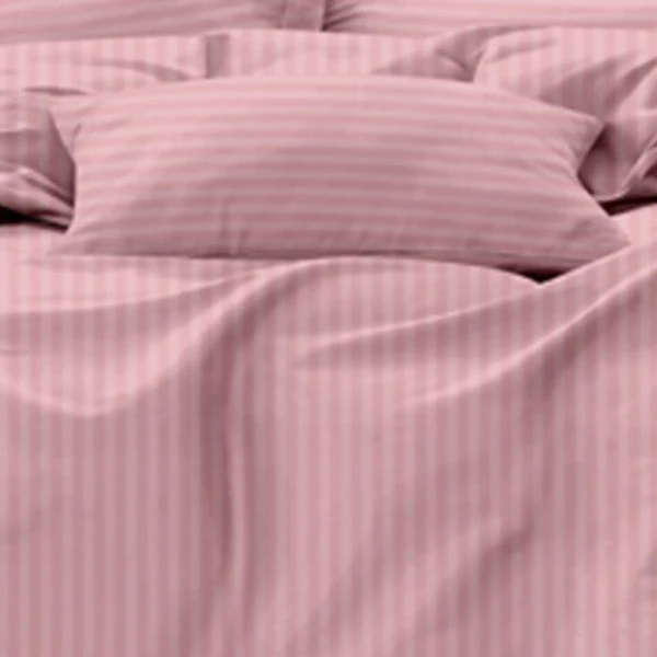 Пододеяльник евро сатин-страйп LeSonnet розовый крем ВЫВОД