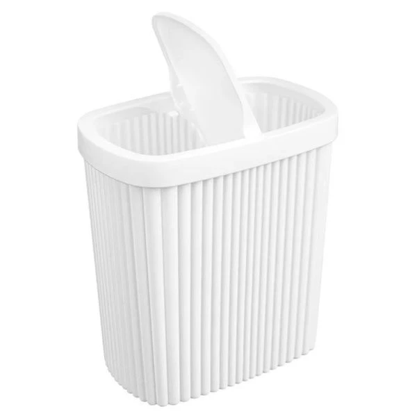 Контейнер для мусора 5,9л 225*140*253мм пластик VELVET белый с подвижной крышкой (6) Контейнер для мусора 5,9л 225*140*253мм пластик VELVET белый с подвижной крышкой (6)