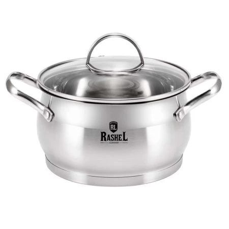 Набор кастрюль 6пр 2,8/3,8/5л нерж.сталь КАТРИН со стекл.крышками (4)