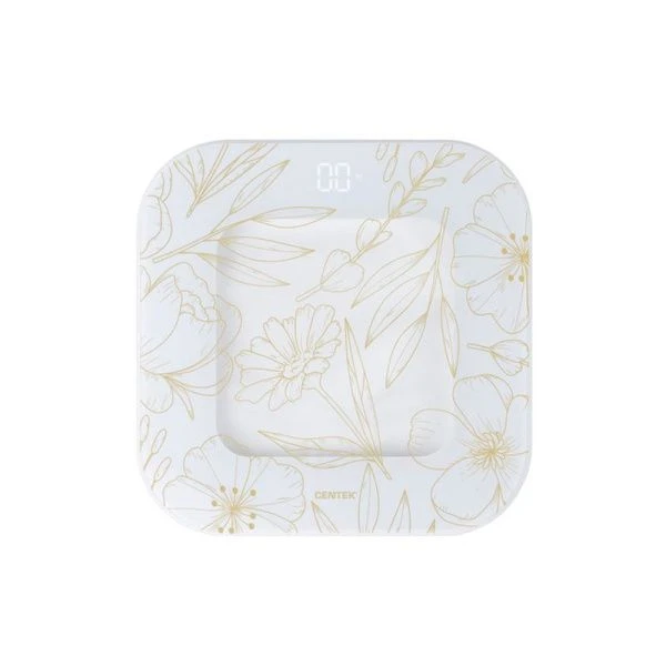 Весы напольные электронные стекло до 180кг Centek CT-2440 FLOWER 28*28см, LCD-дисплей (6)