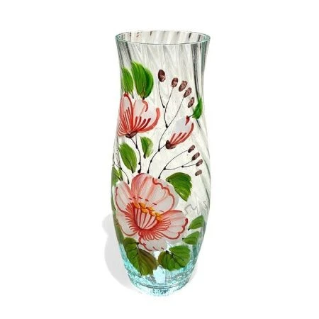 Ваза для цветов 26см стекло прозрачная (6)