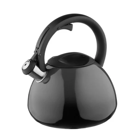 Чайник со свистком 2,8л нерж.сталь двухцветный ЧЕРНЫЙ индукция КТ-138BК (12)