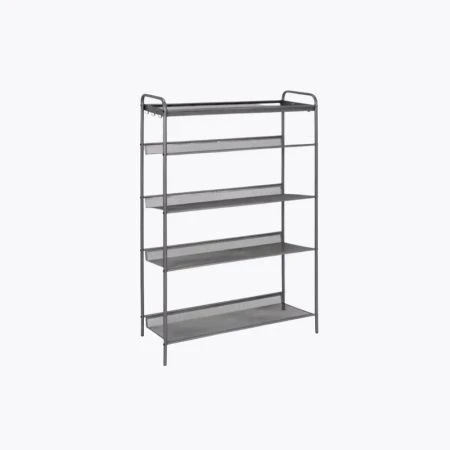 Полка для обуви 5 секций 65*27*106см металл ЖЕНЕВА 25 графит (1)