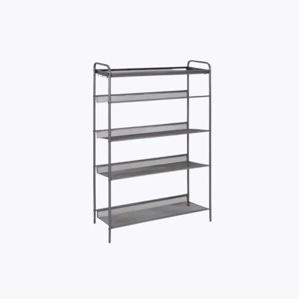 Полка для обуви 5 секций 65*27*106см металл ЖЕНЕВА 25 графит (1)