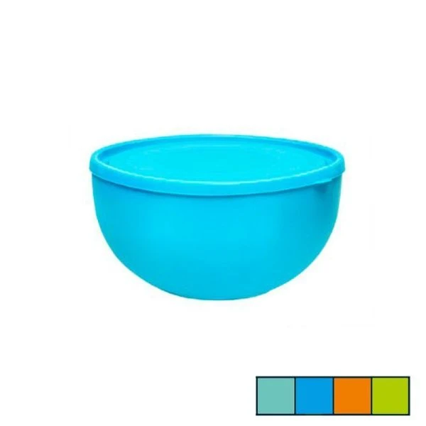 Салатник 1,2л 170*80мм пластик круглый с крышкой (36)