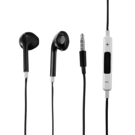 Наушники вкладыши пластик LuazON VBT 1.2 с микрофоном чёрные