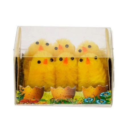 Набор пасхальный Цыпленок 6шт. 6*4,5*3,5см (240)