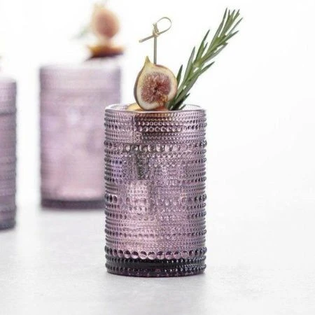 Стаканы набор 6шт 400мл стекло высокие Jupiter Fortessa фиолетовый (А130)(А53)