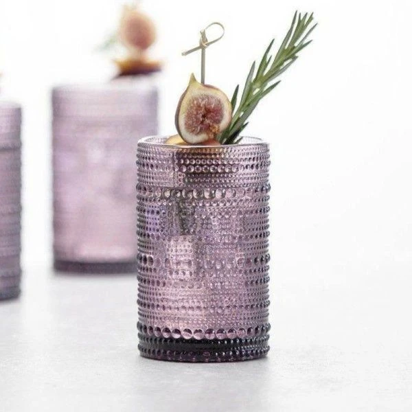 Стаканы набор 6шт 400мл стекло высокие Jupiter Fortessa фиолетовый (А130)(А53)