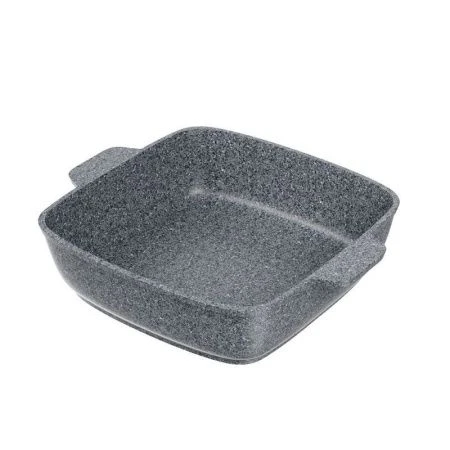 Жаровня квадратная 2л алюминий АП PREMIUM GREY стекл.крышка 24*24см (6)